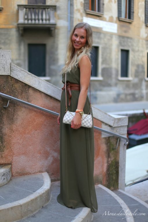 Army Green Maxi Dress